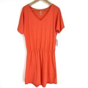 Krimson Klover T Shirt Dress Size Medium Womens Pink Murphy V Neck Blouson Knit